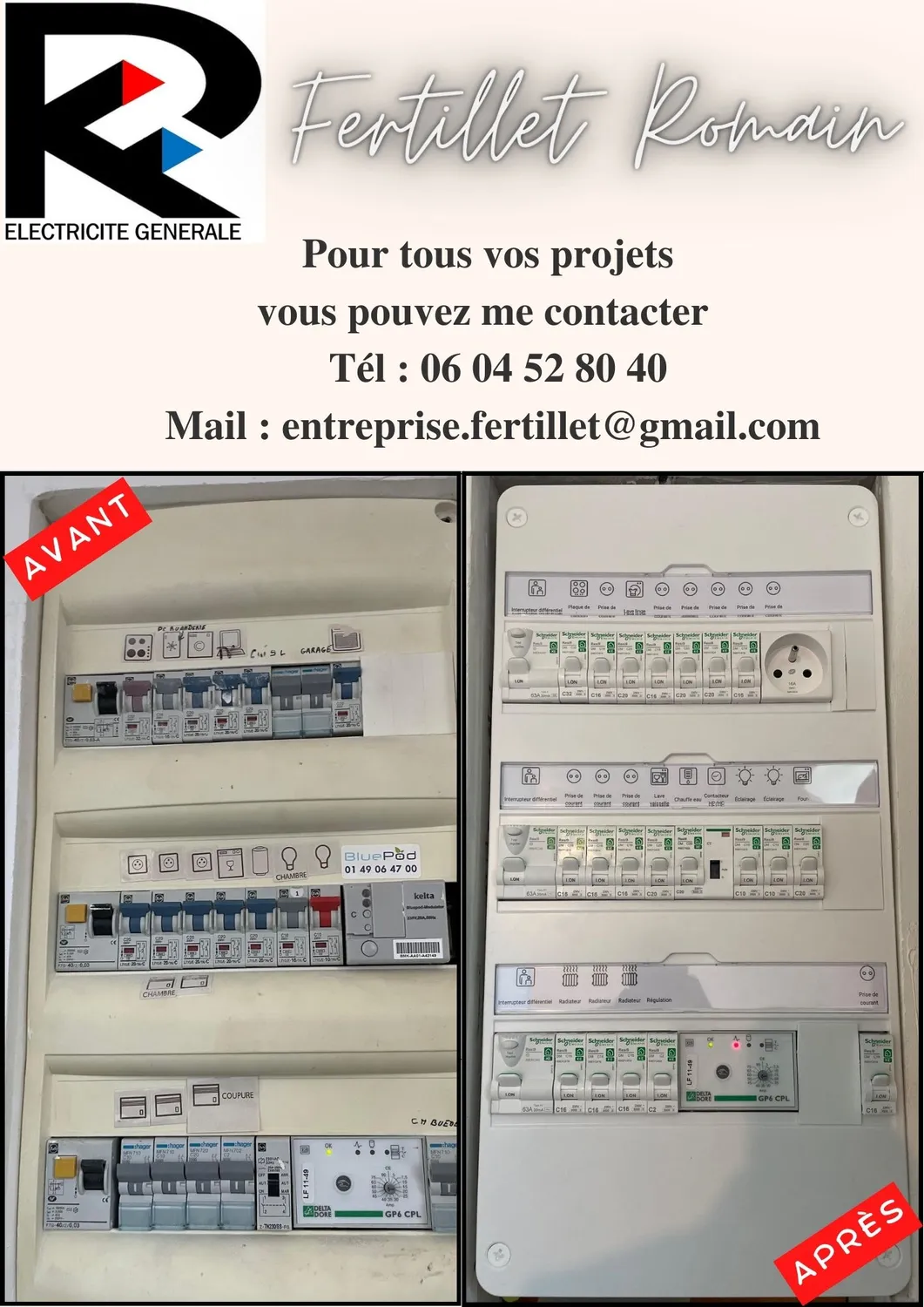 Réalisation électricien Liffré 49