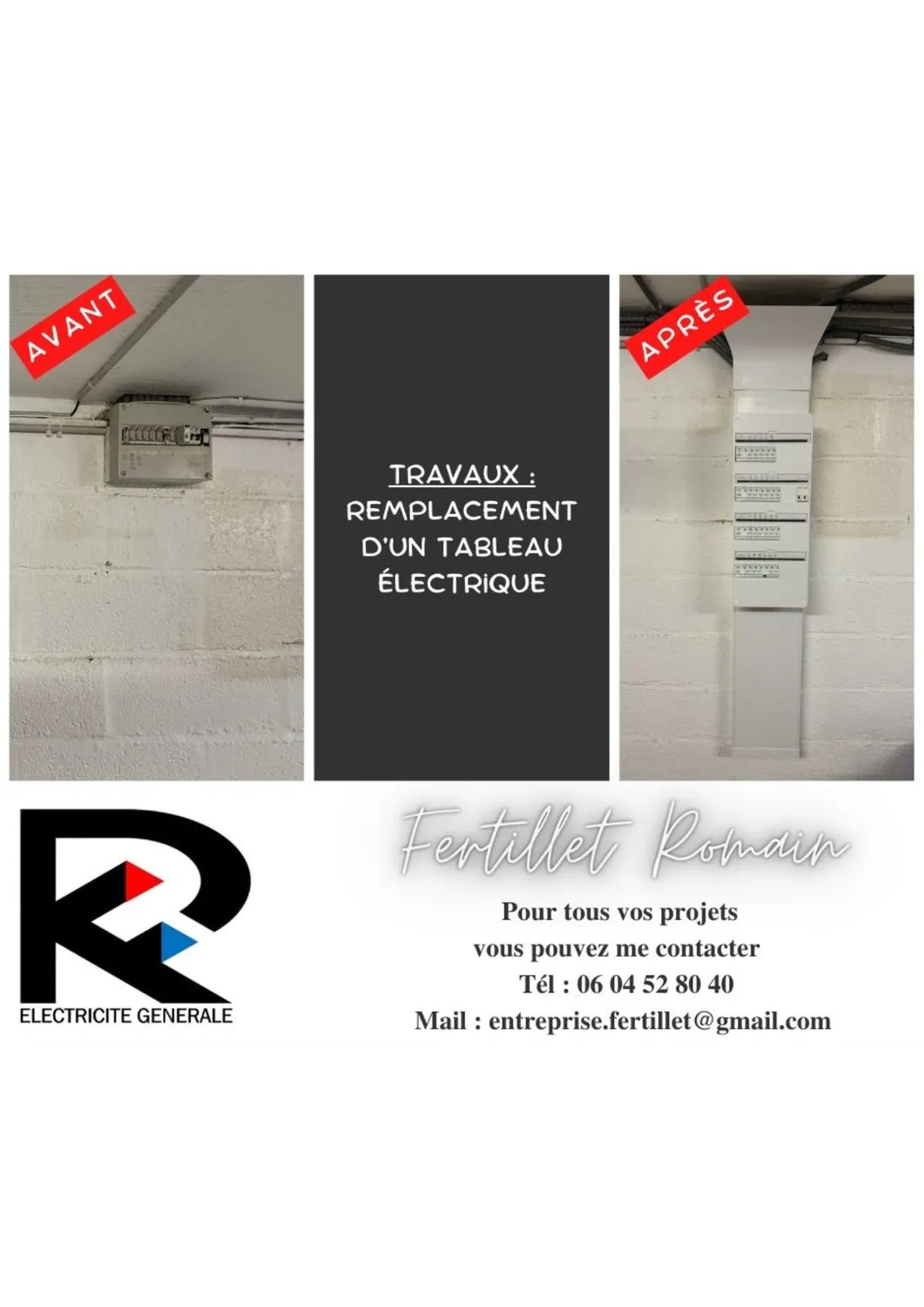 Réalisation électricien Liffré 55