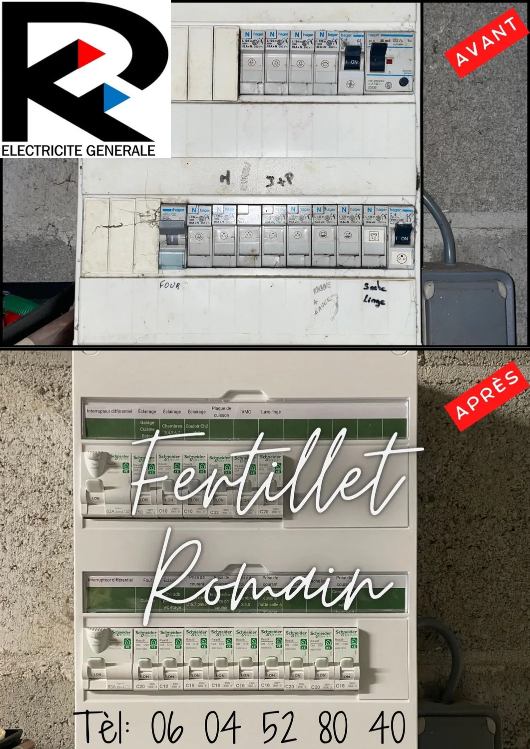 Réalisation électricien Liffré 47